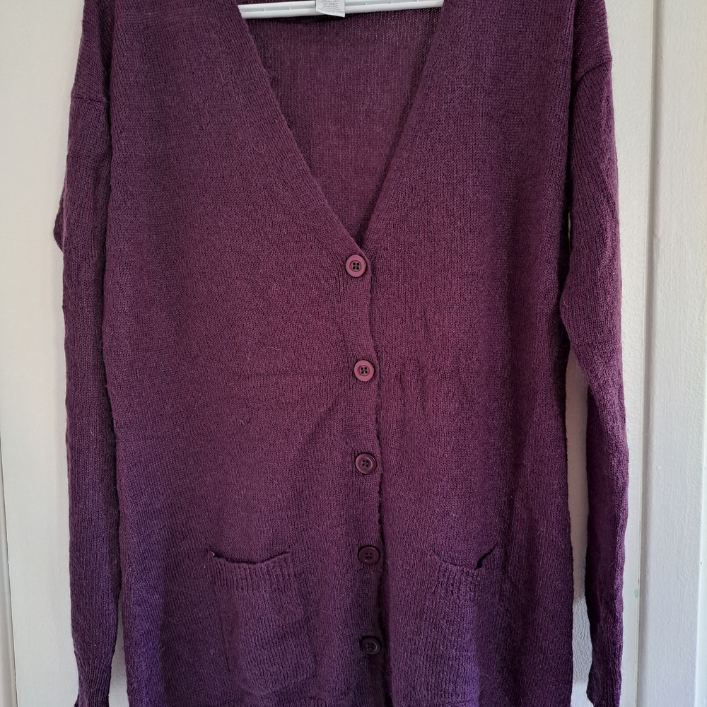 Elegant Plum Women's Cardigan